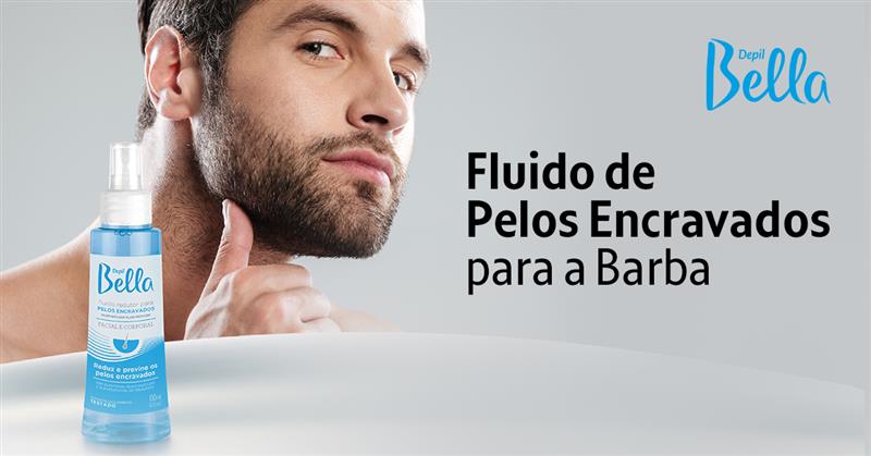 fluido de pelos encravados para a barba